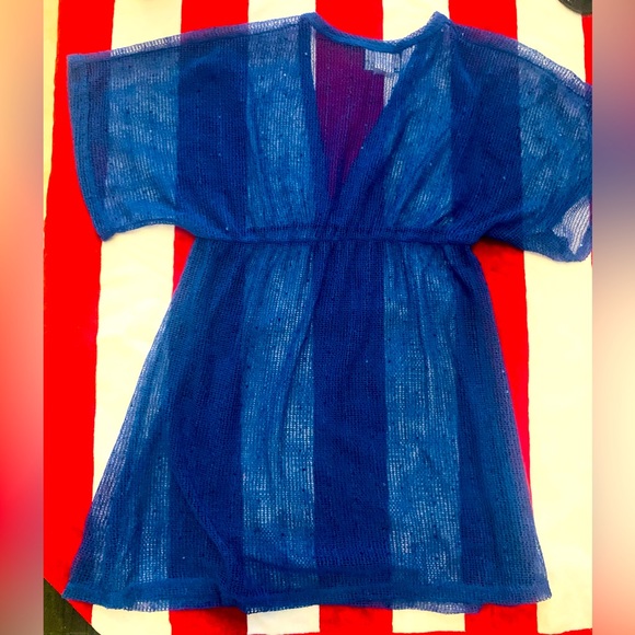 👙☀️🌊🏖️ Jordon Taylor Sheer Tunic Swim Cover up⛱️⛱️⛱️🏝️👙💙🌸🫰 - Picture 1 of 5
